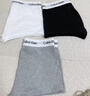 Calvin Klein內衣【七夕禮物吳晗同款】男士三條裝ck低腰棉質透氣防夾臀內褲男 NP2765ORSS-藏青/太空黑/碳灰 3條 L 曬單實拍圖