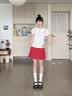 LDBE韓系白色波點娃娃領短袖T恤女2026夏季學院風甜美泡泡袖正肩上衣 白色 M 95-110斤 曬單實拍圖