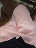 MUJI 女式 漢麻水洗寬版褲女裝褲子女款女士長褲休閑褲闊腿褲26年春夏 粉紅色 L （165/70A） 曬單實(shí)拍圖