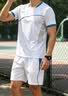 JEEP SPIRIT夏季男士速干短袖T恤套裝透氣運動寬松大碼休閑衣服男裝 黑色 M (90-120斤左右) 曬單實拍圖