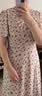 尚都比拉V領喇叭袖印花連衣裙女夏季收腰顯瘦A字碎花裙玫瑰浪漫中長裙 曬單實拍圖