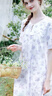 美標(biāo)新款短袖純棉睡裙女夏甜美公主梭織貢緞睡衣全棉可外穿家居服 白色 L （165/88A） 曬單實(shí)拍圖