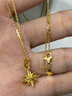 周大福爆閃碎冰冰八芒星雪花足金黃金吊墜女EOF2210生日禮物七夕禮物 約1.3g計價(工費180) 曬單實拍圖
