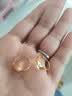 中國黃金（CHINA GOLD）足金999月牙黃金耳環(huán)送媽媽女耳釘耳飾送老婆七夕情人節(jié)禮物 足金菱形耳環(huán)一對約1.52g 曬單實拍圖