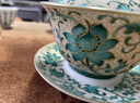 洛湘 景德鎮(zhèn)琺瑯彩三才蓋碗手工掐絲翡翠綠泡茶碗收藏送禮高檔茶器 翡翠綠三才蓋碗 曬單實拍圖