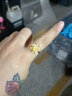 微奢妙珠 黃金花戒指女款3d硬金玫瑰花牡丹花戒指尾戒指環(huán)999足金女友禮物 17號(hào)約1.70克 曬單實(shí)拍圖