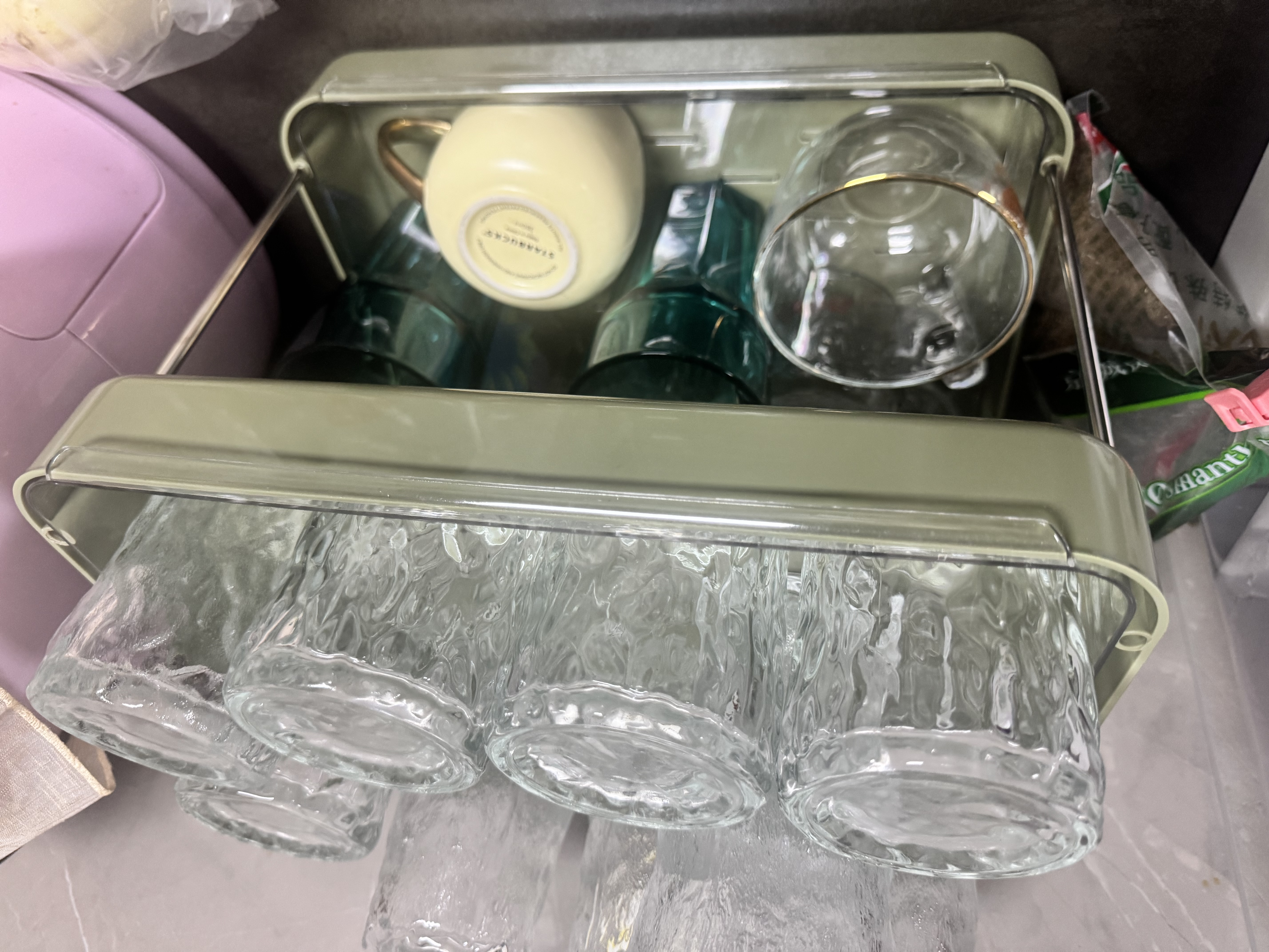 四萬公里杯架杯子收納置物架桌面放水杯收藏架餐桌托盤家用茶杯架雙層瀝水 曬單實拍圖