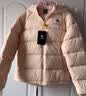 駱駝（CAMEL）戶外羽絨服男女同款情侶加厚保暖面包服 A35WR28002 白玉粉 M 曬單實拍圖