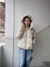雅鹿泡芙短款羽絨服女2026冬季新款時尚連帽冬裝保暖面包服外套女 黑色 L /165【推薦120-135斤】 曬單實拍圖