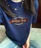 Dickies帝酷適藏青色純棉圓領短袖女夏2026新款女生美式休閑潮牌經典t恤C 曬單實拍圖