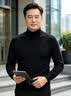 JEEP SPIRIT長袖t恤男士2026秋季新款寬松緊身打底衫純色百搭休閑體恤上衣男 黑色 M （適合115斤以內） 曬單實拍圖