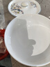 金嵐玉唐山骨瓷7英寸深窩盤帶瓷蓋湯盤帶蓋盤子陶瓷蓋微波爐菜盤瓷蓋盤 青雀之喜-窩碗+帶揪蓋 1個(gè) 7英寸 曬單實(shí)拍圖