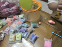 得力（deli）24色零甲醛超輕粘土安全抗菌一鍵開蓋桶幼兒園手工DIY彩泥橡皮泥黏土學生生日開學禮物 曬單實拍圖