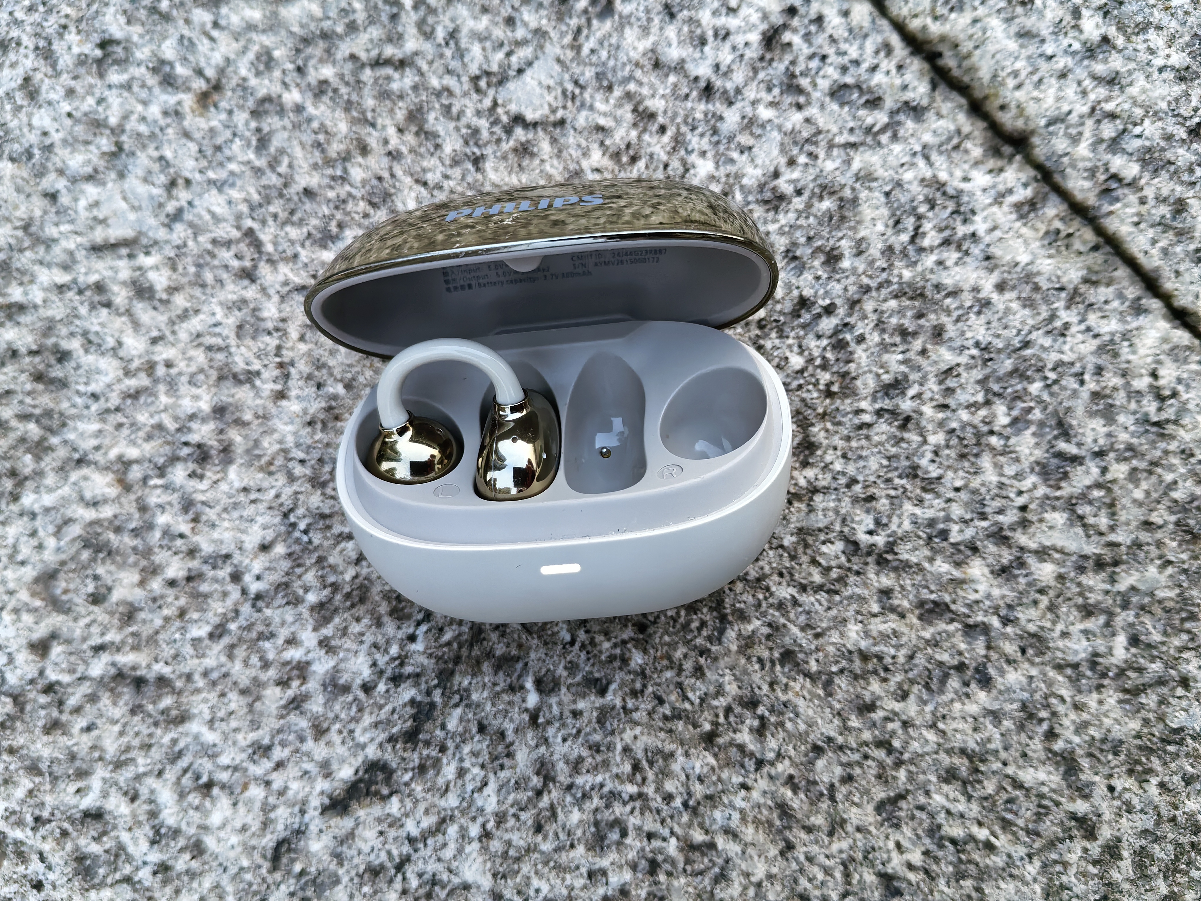 飛利浦（PHILIPS）藍牙耳機耳夾式無線開放掛耳式骨傳導概念不入耳運動跑步通話降噪適用于蘋果華為小米TAT3469-白 曬單實拍圖