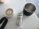恩爾美（nRMEi）玻璃杯大容量防摔水杯男士耐高溫防爆茶水分離噸杯噸便攜泡茶杯子 黑色【茶水分離款+提繩】1500ml 曬單實拍圖