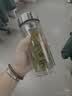 蘇泊爾（SUPOR）玻璃杯茶水分離男士水杯雙層高硼硅耐高溫大容量泡茶杯子生日禮物 行硯黑400mL 曬單實拍圖
