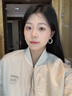 紀(jì)詩哲高級(jí)感歐美圓圈耳環(huán)女小眾顯臉小耳飾耳扣百搭耳圈耳釘七夕情人節(jié) 33mm杏色 【推薦款】 曬單實(shí)拍圖
