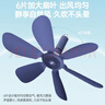 奧克斯（AUX）小吊扇蚊帳電風扇家用學生宿舍用床上輕音微風小型小電風扇輕音電風扇吊式小電扇8葉大風力 【純銅芯】6葉大風力+1.8m線長 曬單實拍圖