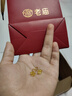 老廟黃金耳釘足金山茶花耳飾花朵耳釘送女友送老婆生日節(jié)日節(jié)禮物 山茶花 約：2.5g 曬單實拍圖