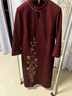 喬萬(wàn)尼女秋裝新款連衣裙重工宴會(huì)禮服金絲繡花設(shè)計(jì) 棗泥紅 L 曬單實(shí)拍圖