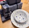 RoyalCopenhagen[七夕禮物]皇家哥本哈根手繪餐具套裝碗盤子家用輕奢高級感 平邊唐草兩人食7件套 曬單實拍圖