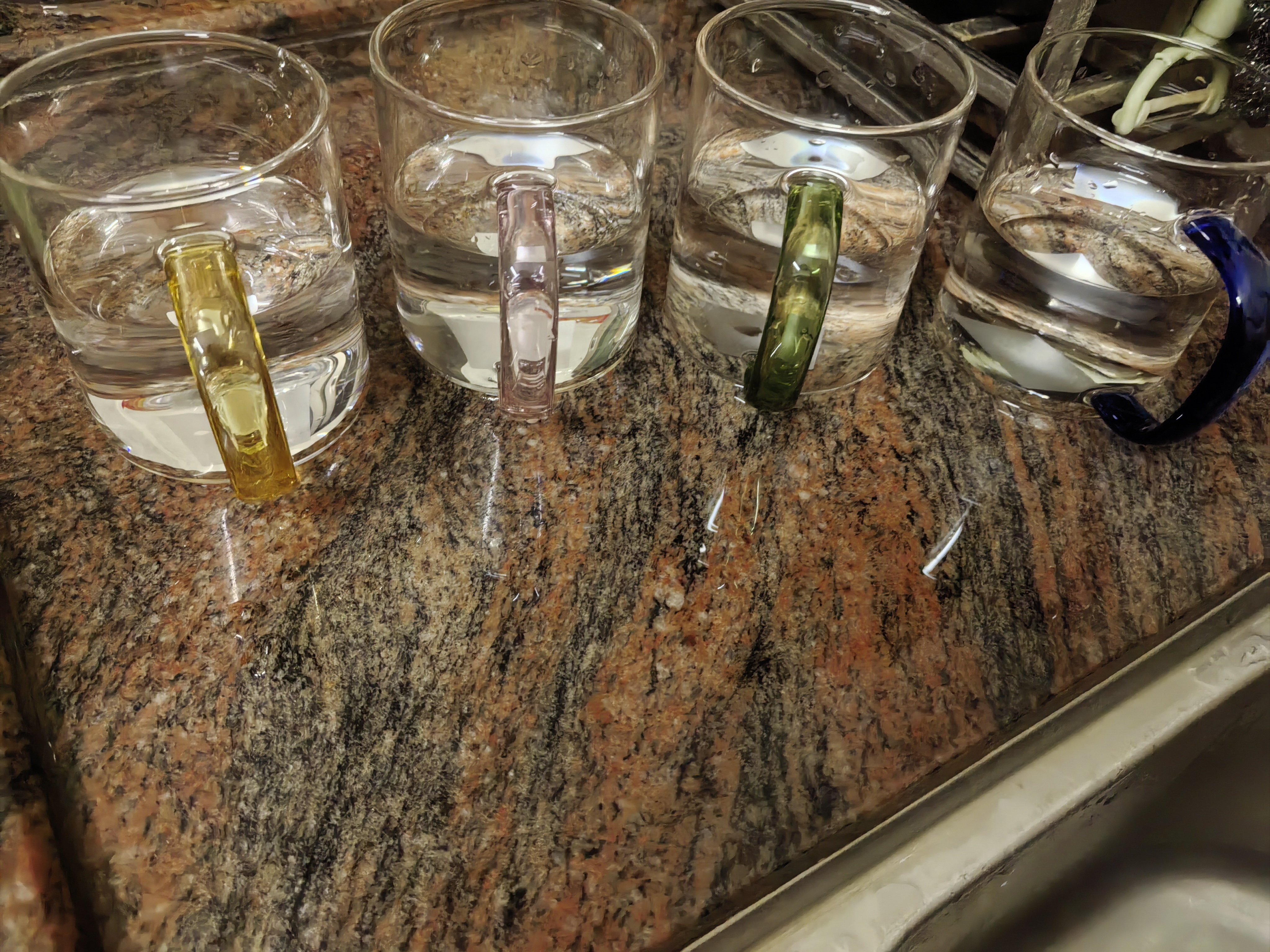 富光 玻璃杯茶杯透明泡花茶杯帶把手杯子客廳水杯家庭套裝男女牛奶杯 四只裝 曬單實拍圖