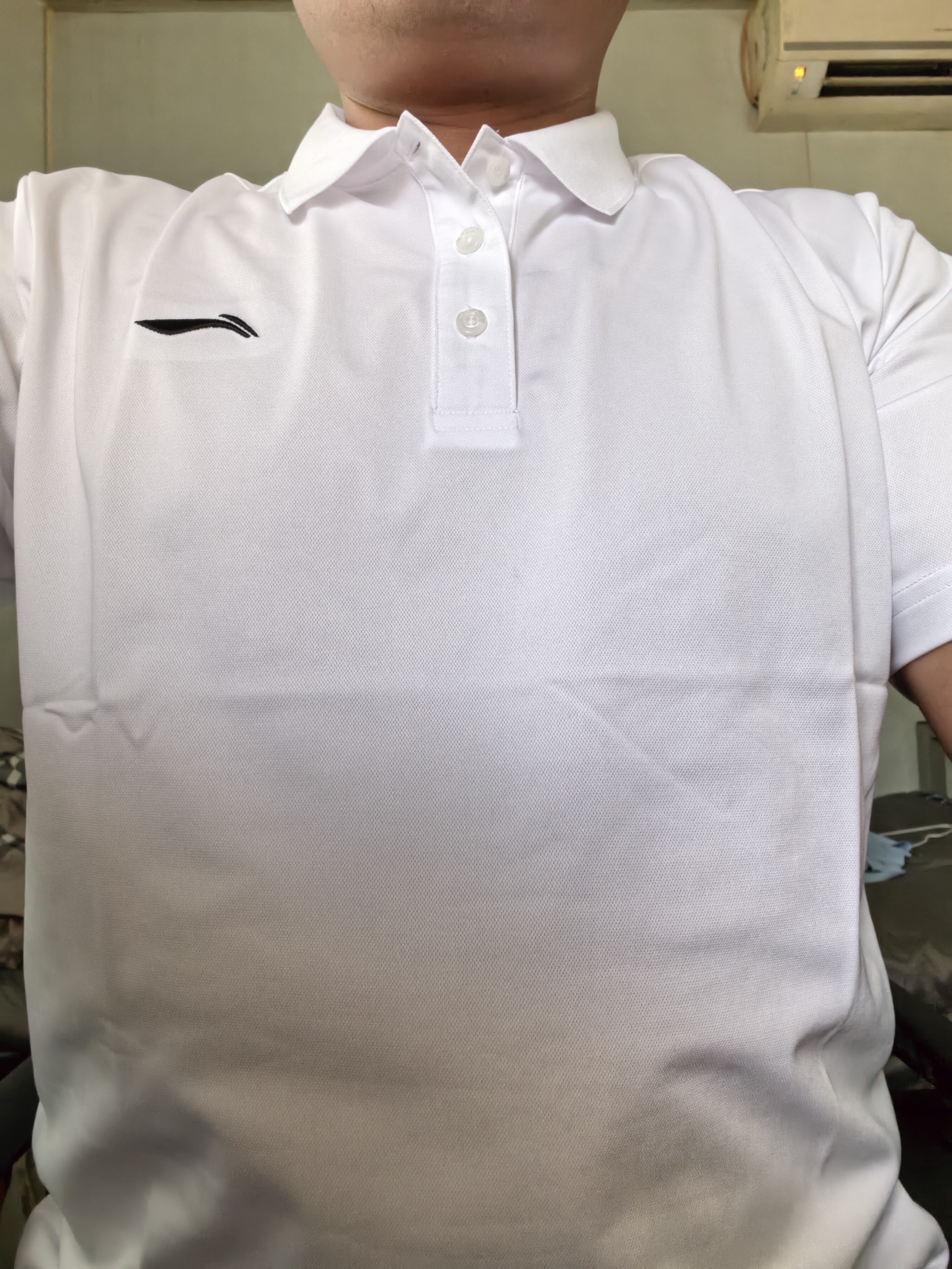 李寧（LI-NING）冰絲速干polo衫短袖男t恤2026夏季新款高端男裝半袖男士運動衣服 白色【冰絲速干】 2XL /185【165-180斤】 曬單實拍圖