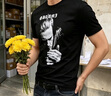 花花公子（PLAYBOY）個性創意抽煙t恤短袖男2026夏季印花燙金印花半截袖圓領打火 黑色 3XL 曬單實拍圖
