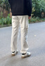 KOLON SPORT/可隆長褲 男女同款戶外運動防潑水耐磨寬松多口袋長褲- LULP4AT508-OW 白色 L 175/82A 曬單實拍圖