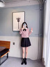 達芙妮米色粗跟短靴女小個子春秋單靴2025新款瘦瘦靴高跟鞋小皮靴 黑色 38 曬單實拍圖