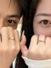 唯一（Winy）施華洛世奇鋯999純銀情侶對戒男女款戒指一對求婚七夕情人節禮物 曬單實拍圖