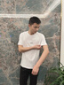 滄獅男士短袖T恤夏季潮牌體恤修身薄款衣服潮流男裝學(xué)生上衣 白色 2XL 曬單實(shí)拍圖
