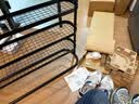 宜家（IKEA）ALGANAS艾佳奈斯鞋架簡易門口家用多層室內鞋架子 鞋架黑色 曬單實拍圖