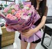 巧沁小時達玫瑰康乃馨混搭花束送閨蜜女友生日鮮花速遞全國同城配送 【美好時光】33朵粉紫玫瑰混搭大花束 曬單實拍圖