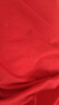 立蒙（LIMENG）男女裝素色180g全棉短袖t恤圓領寬松體恤打底衫 大紅 L 曬單實拍圖