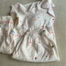 莫代爾帶胸墊helloKitty睡衣女款夏季云朵純棉紗短袖三件套裝可愛家居服 云朵棉-3815#星月帶胸墊三件套 M 女【建議70-100斤】 曬單實拍圖