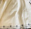 茵曼法式全棉刺繡襯衫夏季女裝百搭度假短袖襯衣 米杏色-18525810  XL 曬單實拍圖