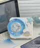 色果流沙氛圍燈藍牙音箱白噪音小音響家用桌面可插卡電腦音箱創意七夕節生日禮物送男生女朋友 白色【旋轉流沙+氛圍燈光+白噪音+支持AUX/TF卡】 曬單實拍圖