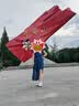 蘇醒的樂園【含裙簾】26夏季優雅荷葉邊碎花波點短袖連衣裙 黑底藍花 M 曬單實拍圖