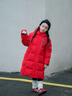 巴拉巴拉童裝兒童羽絨服男童女童2026冬季加厚保暖衣服親子裝防護防風外套 中國紅60611-灰鴨絨 130 (充絨量179g) 曬單實拍圖