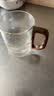 泥也玻璃杯茶杯水杯子玻璃茶杯男士泡茶專用玻璃水杯帶把手綠茶馬克杯 曬單實(shí)拍圖