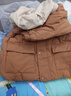 戴維貝拉（DAVE＆BELLA）小男孩上衣冬季新款連帽女童外套兒童假兩件羽絨服休閑中大童衣服 焦糖奶油【現(xiàn)貨】 120 cm（建議身高110-120cm） cm（建議身高110-120cm） 曬單實(shí)拍圖