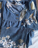 古今（GUJIN）輕薄棉綢睡衣女夏季媽媽中老年家居服寬松大碼可外穿睡褲套裝3XL 曬單實拍圖