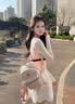 喵小姐（MISSMIAO）七夕情人節(jié)禮物送女友背包女新款韓版休閑甜美洋氣可愛學生雙肩包 粉色-禮盒裝【送花束+掛飾+賀卡】生日禮物送女友 女生禮物輕奢小眾，七夕情人節(jié)生日禮物 曬單實拍圖
