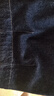 麻霖原創(chuàng)設計春裝新品棉混紡斜紋牛仔布磨毛休閑廓形刺繡牛仔褲 牛仔藍 M 曬單實拍圖