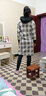 Radinka2024秋冬新款法式格子風(fēng)格連衣裙襯衣裙女寬松韓版過(guò)膝中長(cháng)裙DBL 圖片色 M 100斤以?xún)?曬單實(shí)拍圖