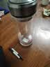 明徽（MINGHUI）雙層玻璃杯大容量杯子男士耐高溫泡茶杯茶水分離玻璃杯可定制水杯 鋼本色【大容量+杯套】 800ml 高硼硅玻璃+30天非人為炸裂包賠 曬單實(shí)拍圖