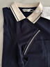 HAZZYS哈吉斯女裝 夏季女士撞色領休閑通勤POLO衫女 藏青色NV L (165/88A 40) 曬單實拍圖