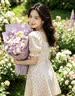 巧沁小時達玫瑰康乃馨混搭花束送閨蜜女友生日鮮花速遞全國同城配送 【遇見美好】15朵紫玫瑰混搭蝴蝶蘭紫羅蘭花束 曬單實拍圖