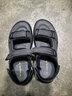紅蜻蜓男涼鞋戶(hù)外沙灘鞋夏季男士魔術(shù)貼中青年休閑皮涼鞋WTT24053黑色38 曬單實(shí)拍圖
